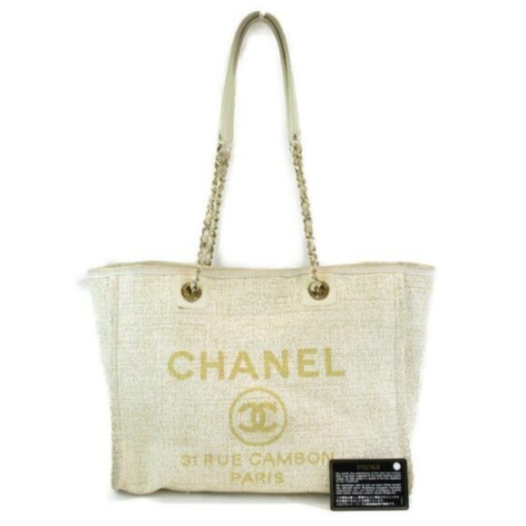 CHANEL Handbags - Chanel Deauville Cream Cruise Line